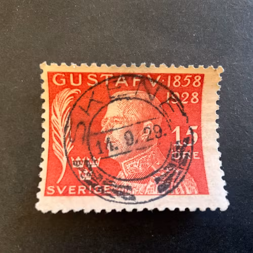 Gustaf V 70 år facit nr 228 praktstämplat SKENE