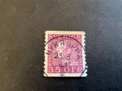 Gustaf V profil vänster facit 187 praktstämplat NYKROPPA