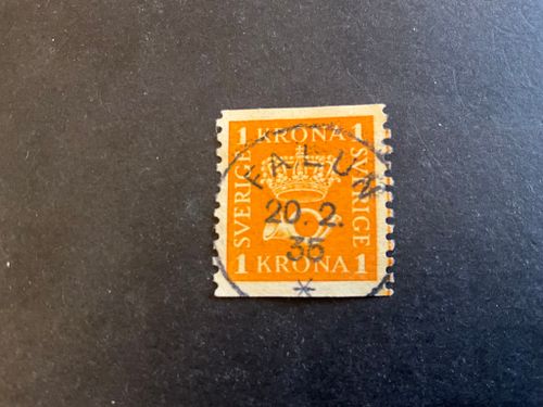 Postemblem facit 168 praktstämplat FALUN med lödskarvslinje