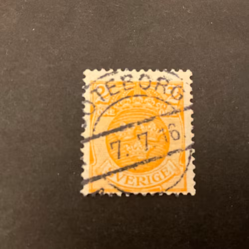 Lilla riksvapnet facit 72 praktstämplat GÖTEBORG