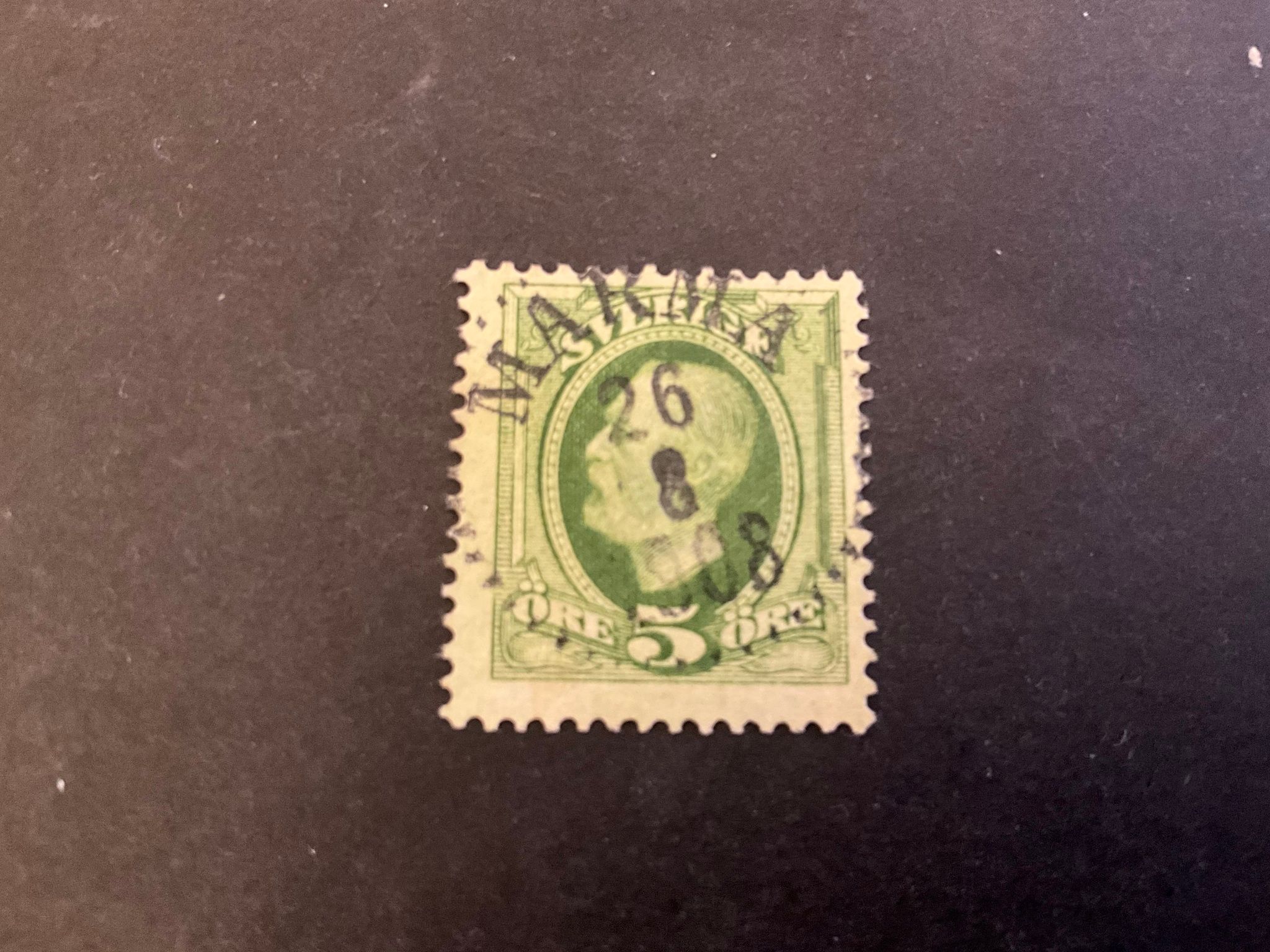 Oscar II facit 52 praktstämplat MARMA