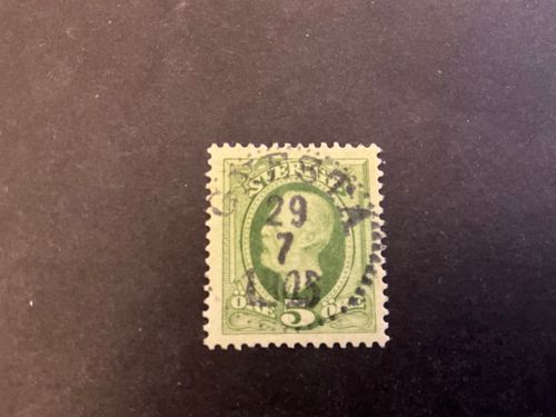 Oscar II facit 52 praktstämplat GNESTA