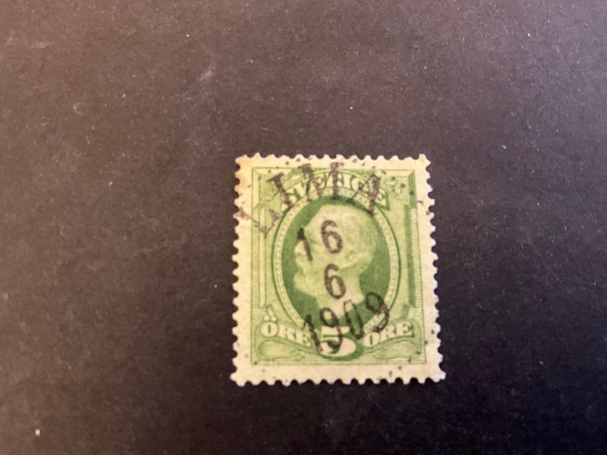 Oscar II facit 52 praktstämplat LIMA