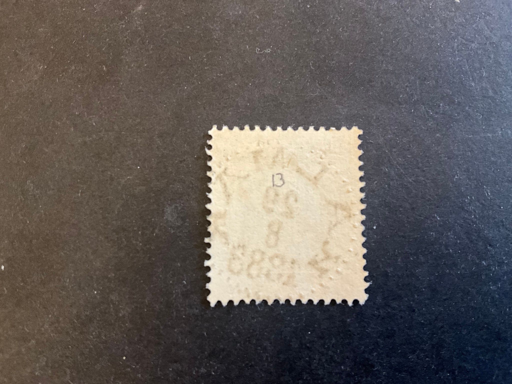 Ringtyp T 13 facit nr 30 lyxstämplat KALMAR snedcentrerat