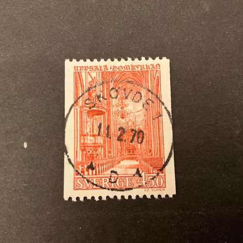 Uppsala domkyrka facit 600 lyxstämplat SKÖVDE 1