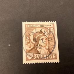 Sancta Birgitta facit 335 A lyxstämplat GISLAVED