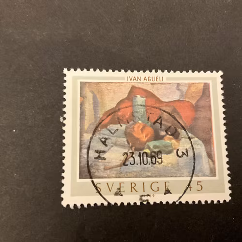 Ivan Augueli facit nr 661 lyxstämplat HALMSTAD 3
