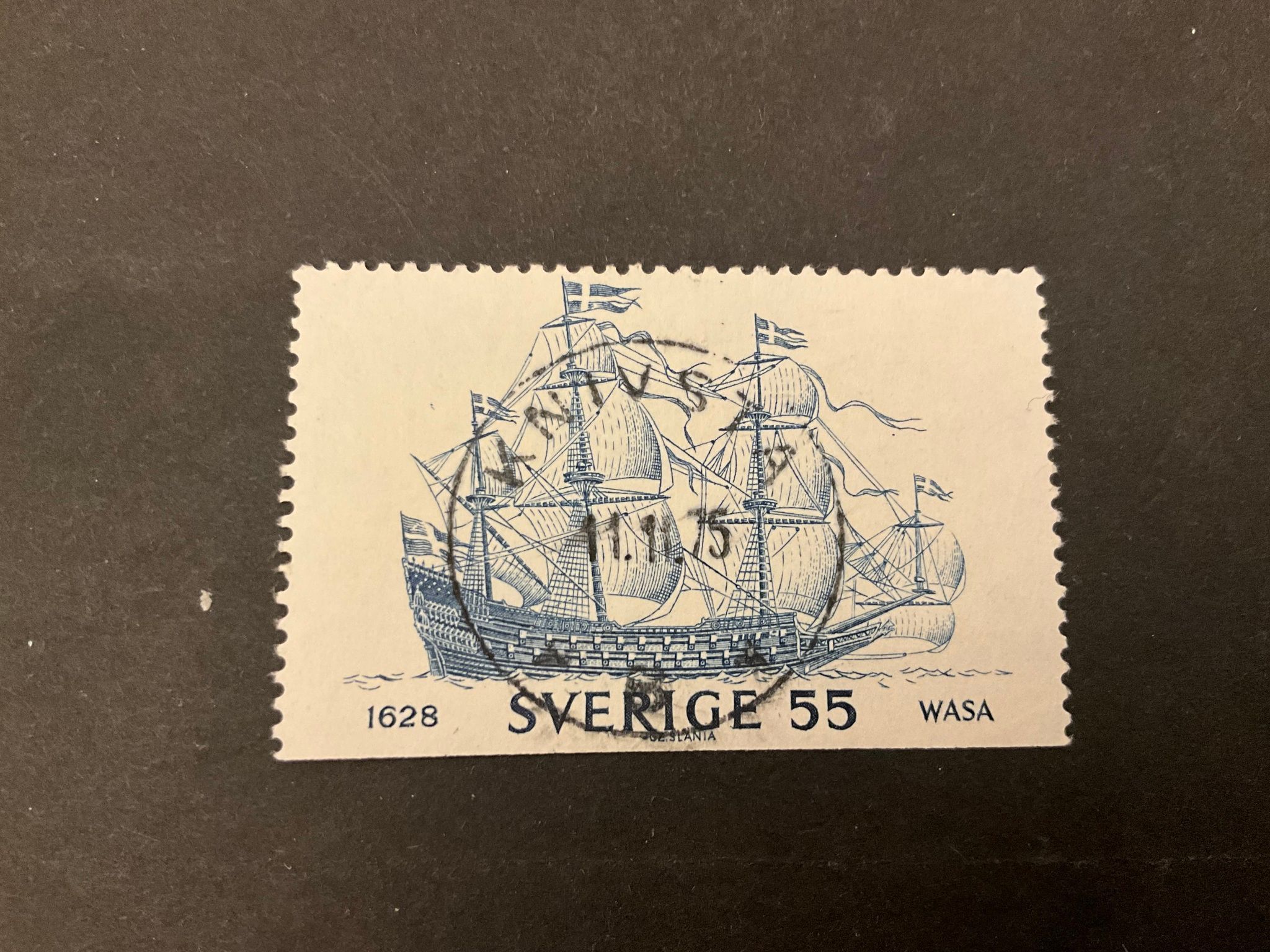 Regalskeppet Wasa facit nr 669 lyxstämplat KNIVSTA