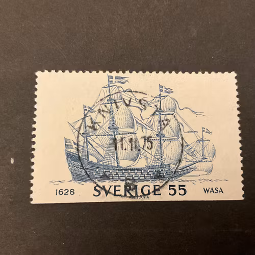 Regalskeppet Wasa facit nr 669 lyxstämplat KNIVSTA