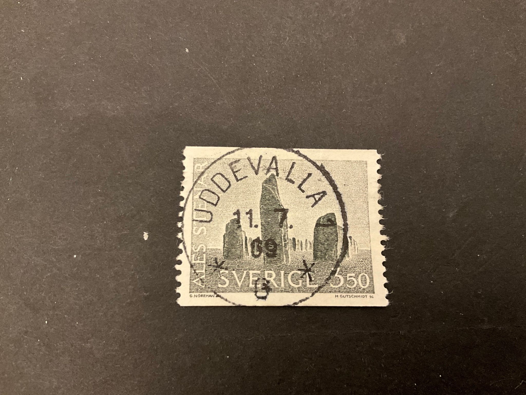 Ale stenar facit 579 lyxstämplat UDDEVALLA 1