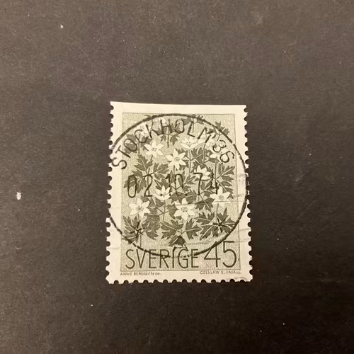 Vildblommor facit 627 B1 lyxstämplat STOCKHOLM 36