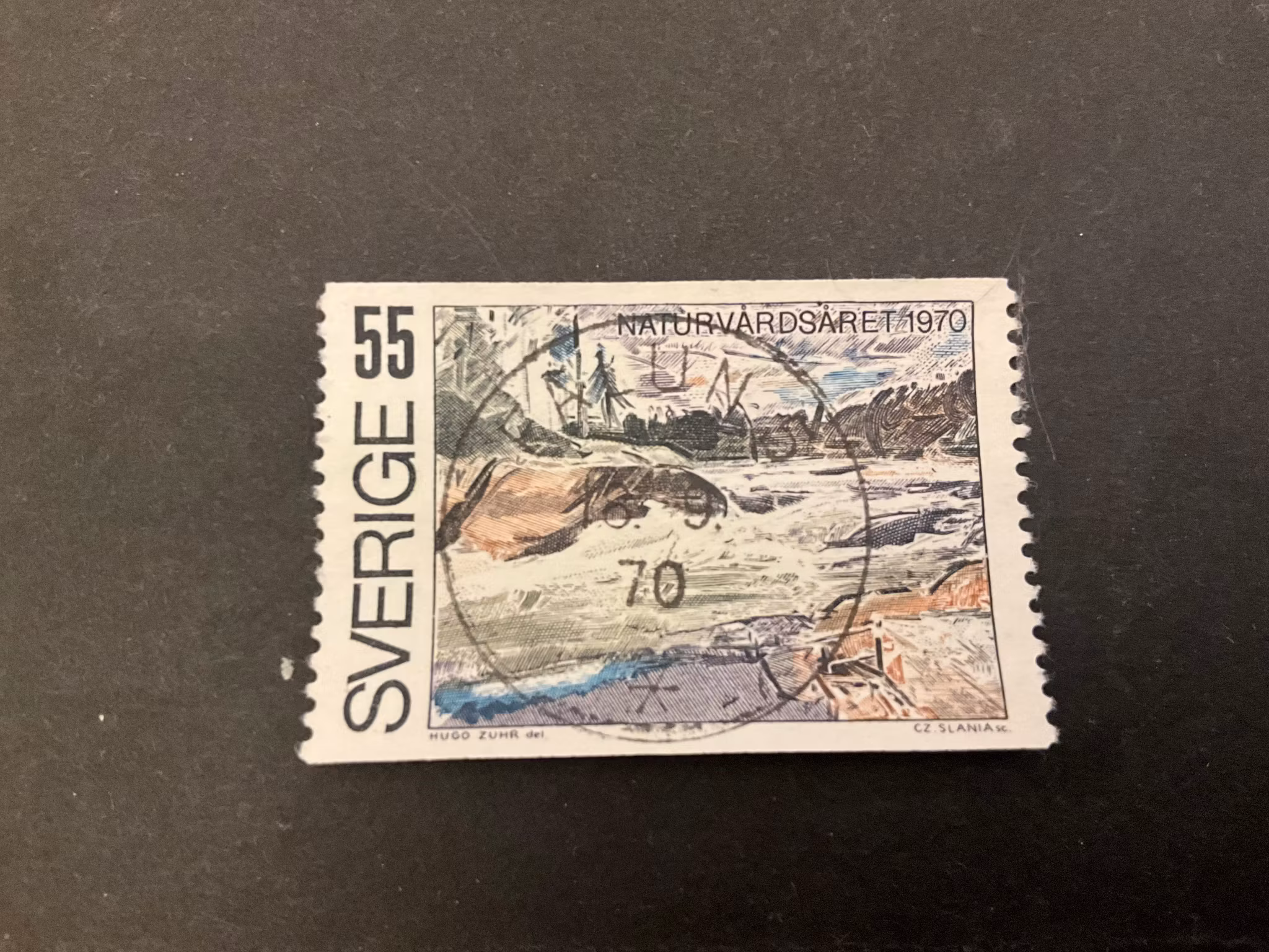 Europeiska naturvårdsåret 1970 facit nr 693 lyxstämplat FALUN 5