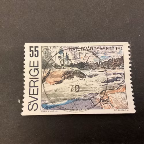 Europeiska naturvårdsåret 1970 facit nr 693 lyxstämplat FALUN 5