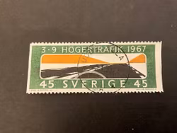 Högertrafik 1967 facit nr 611 A2 lyxstämplat UDDEVALLA 2