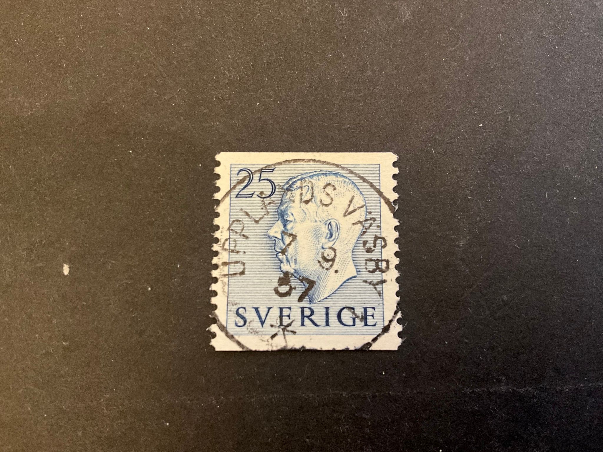 Gustaf VI Adolf typ I facit 406 A praktstämplat UPPLANDS VÄSBY 1
