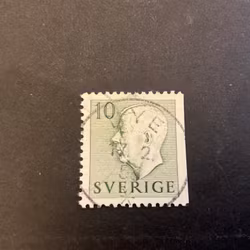 Gustaf VI Adolf typ I facit 399 B2 praktstämplat NYE