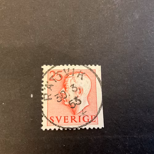 Gustaf VI Adolf typ I facit 405 B2 praktstämplat RÄTTVIK