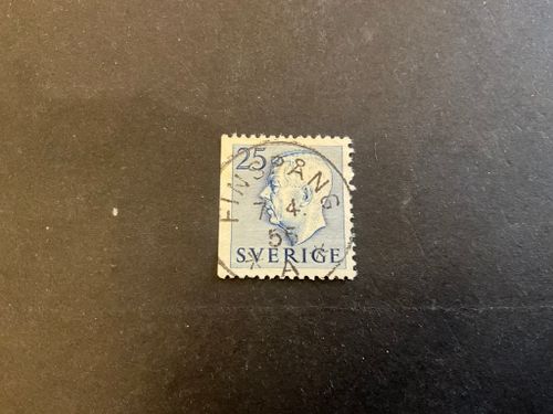 Gustaf VI Adolf typ I facit 406 B 1 praktstämplat FINSPÅNG