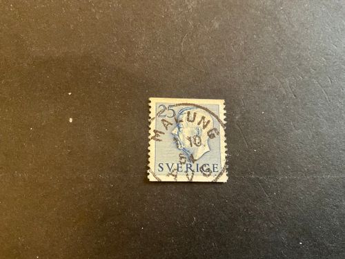 Gustaf VI Adolf typ I facit 406 A praktstämplat MALUNG