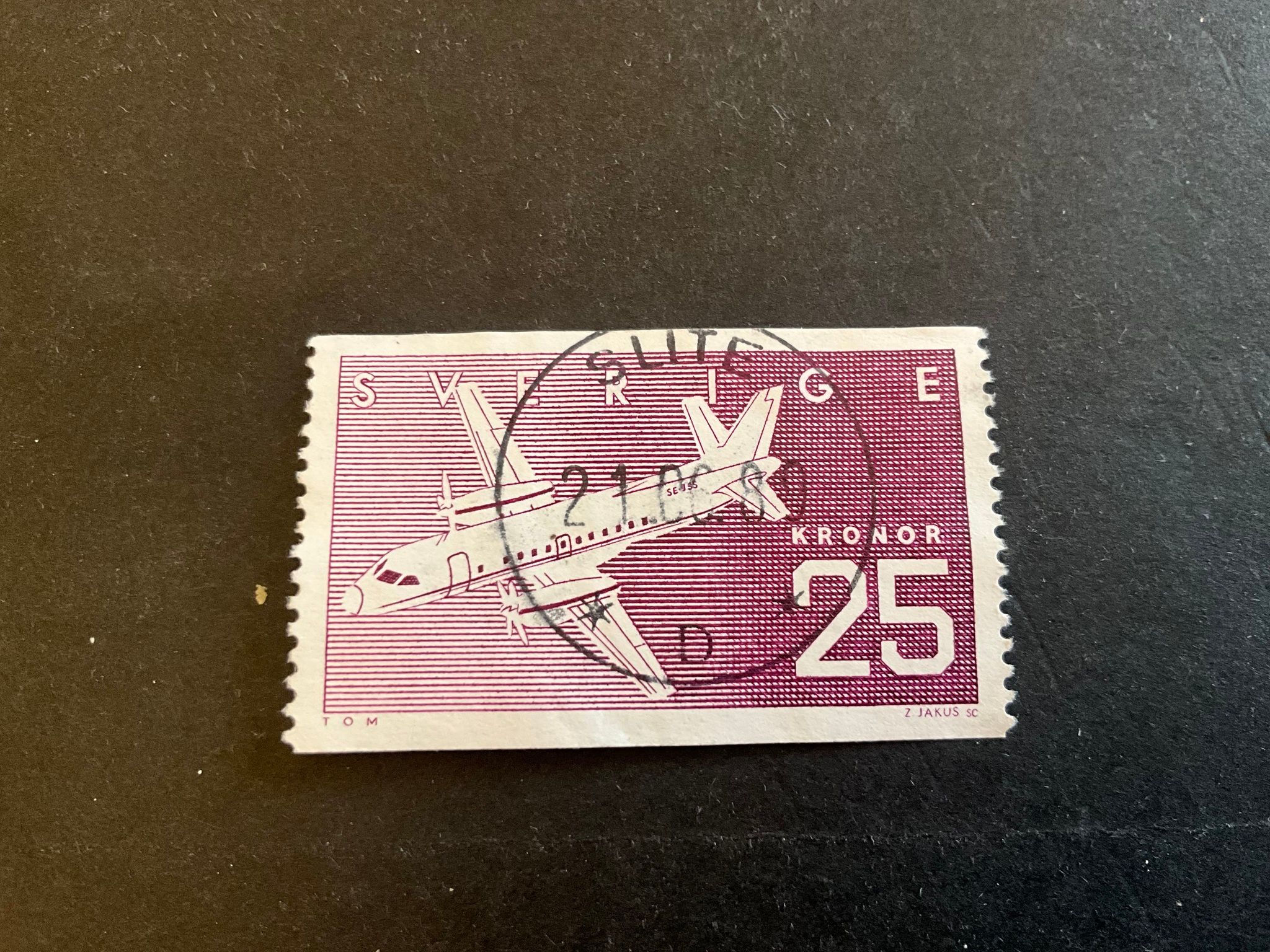Svensk flygindustri facit 1444 lyxstämplat SLITE