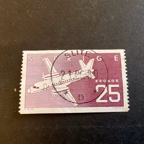 Svensk flygindustri facit 1444 lyxstämplat SLITE