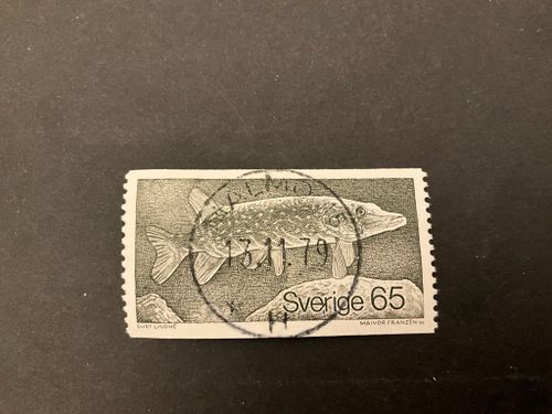 Gädda facit nr 1093 lyxstämplat MALMÖ 15