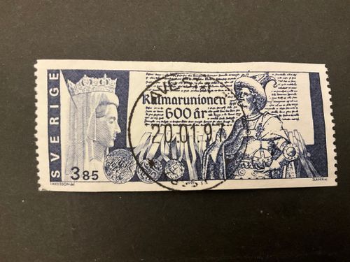 Kalmarunionen 600 år facit nr 1998 lyxstämplat AVESTA