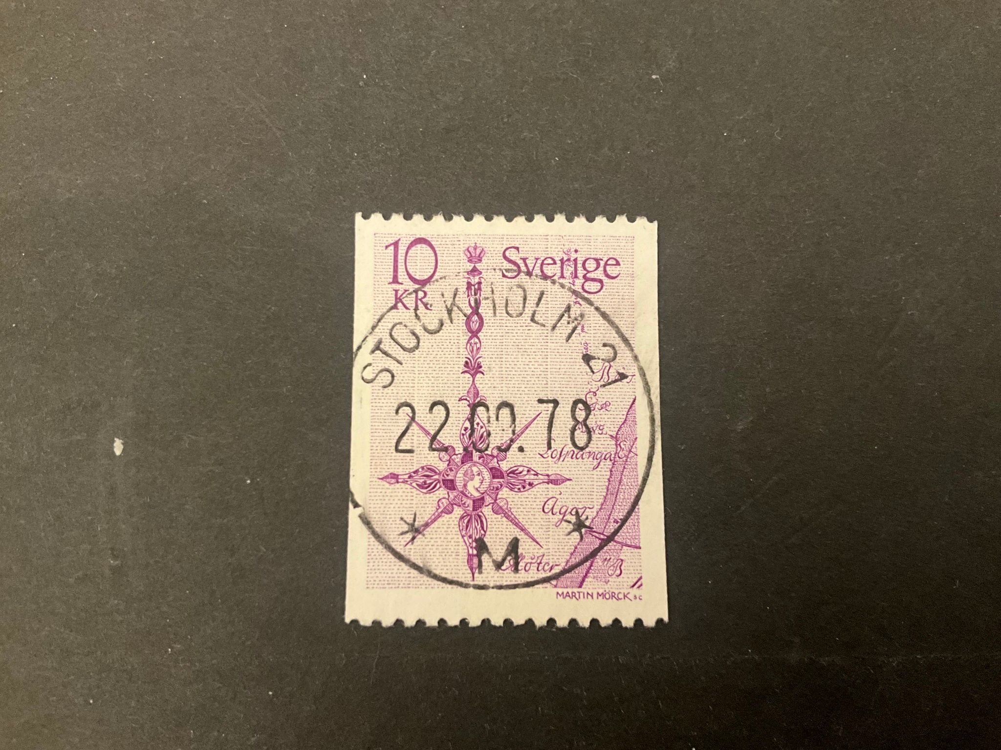 Norrpil facit 1054 lyxstämplat STOCKHOLM 21