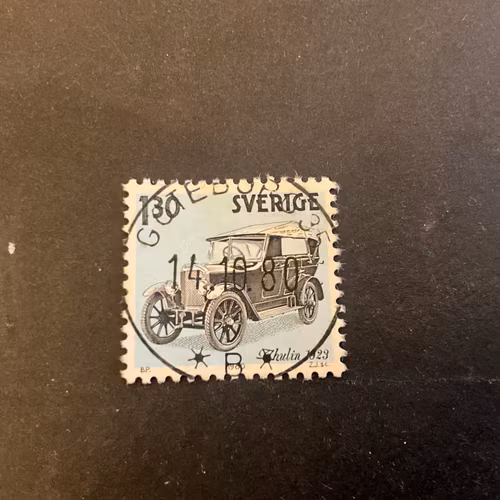 Svensk bilhistoria facit nr 1137 lyxstämplat GÖTEBORG 35