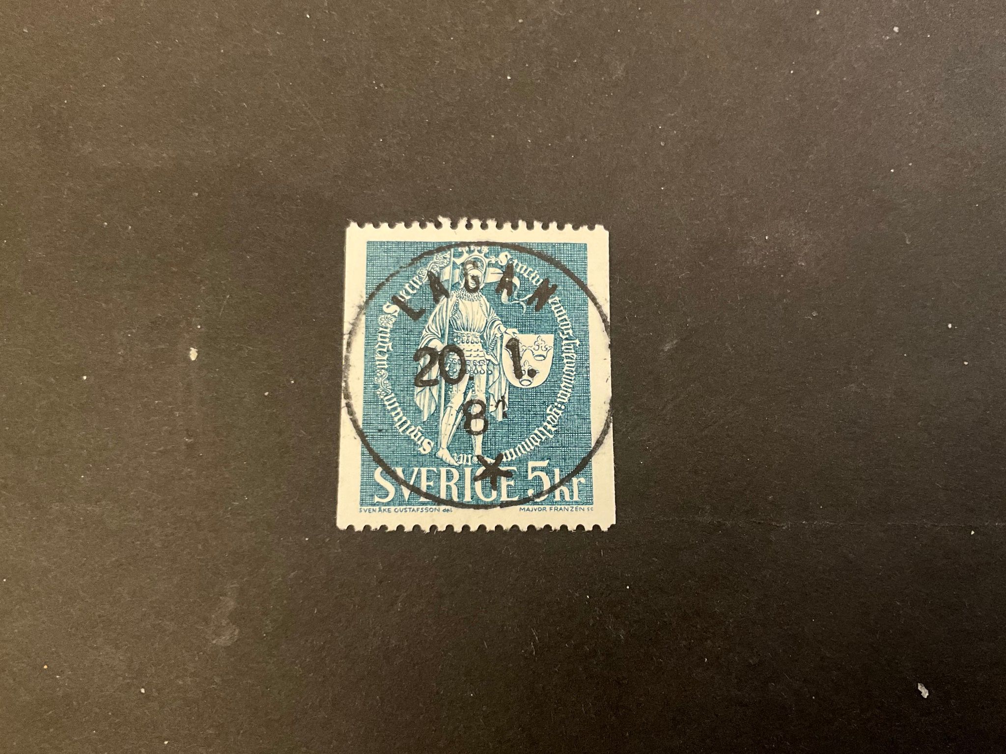 Rikssigillet 1439 facit nr 690 V3 lyxstämplat LAGAN
