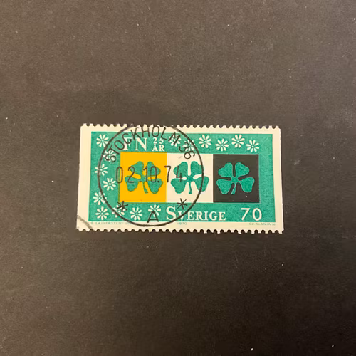 FN 25 år facit nr 710 A2 lyxstämplat STOCKHOLM 36