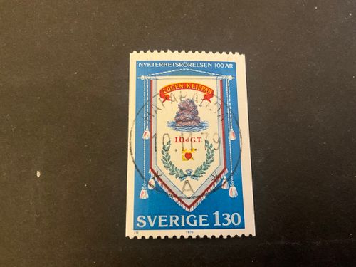 Svenska nykterhetsrörelsen 100 år facit 1089 lyxstämplat HAPARANDA
