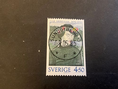 Tre svenska konstnärer facit 1053 lyxstämplat SUNDBYBERG 3