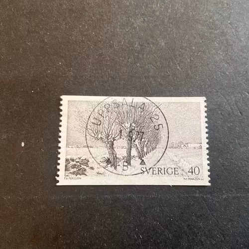 Naturmotiv facit nr 818 V2 lyxstämplat UPPSALA 25