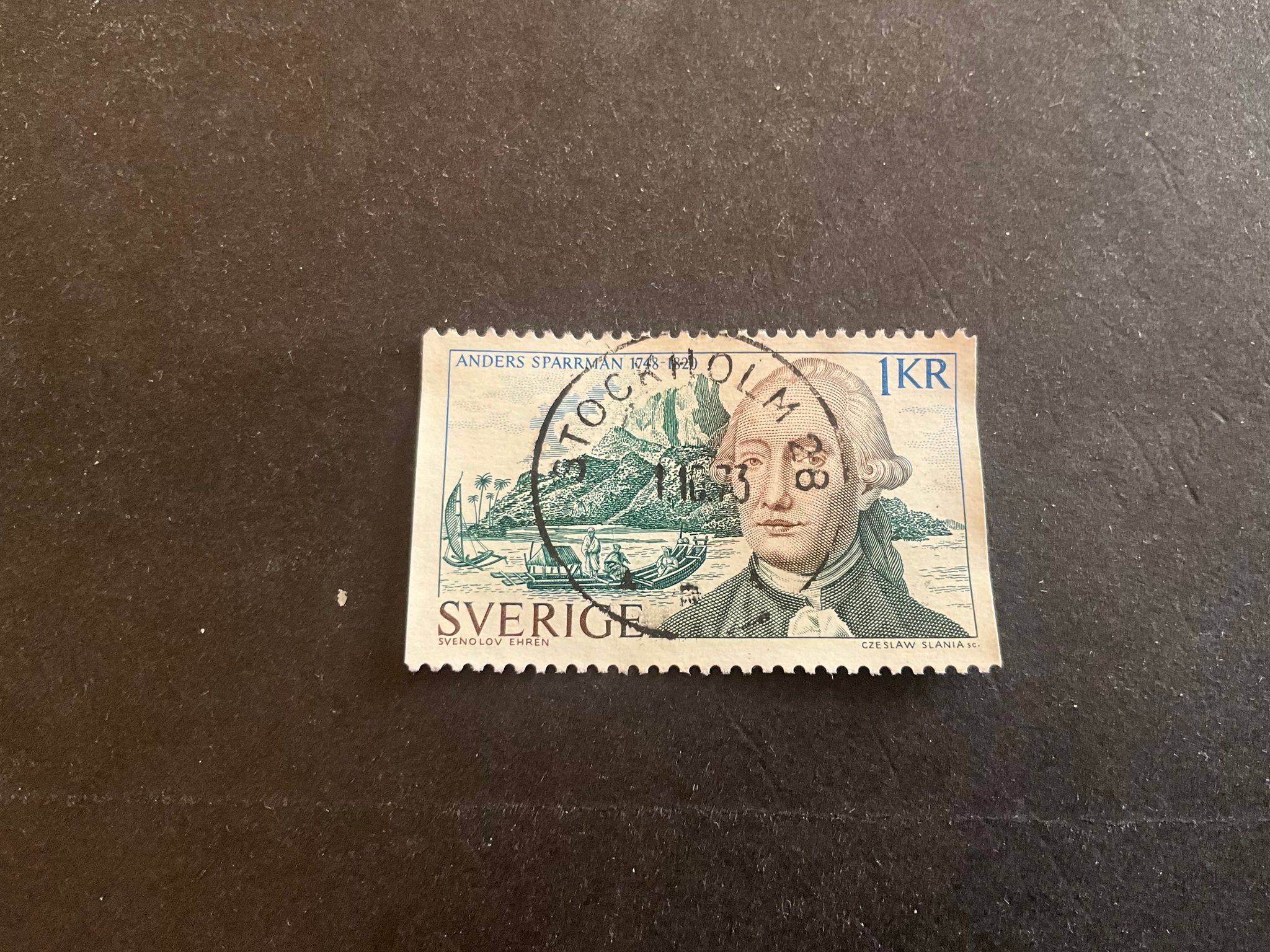 Mot fjärran mål facit nr 828 lyxstämplat STOCKHOLM 28
