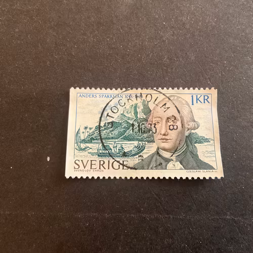 Mot fjärran mål facit nr 828 lyxstämplat STOCKHOLM 28