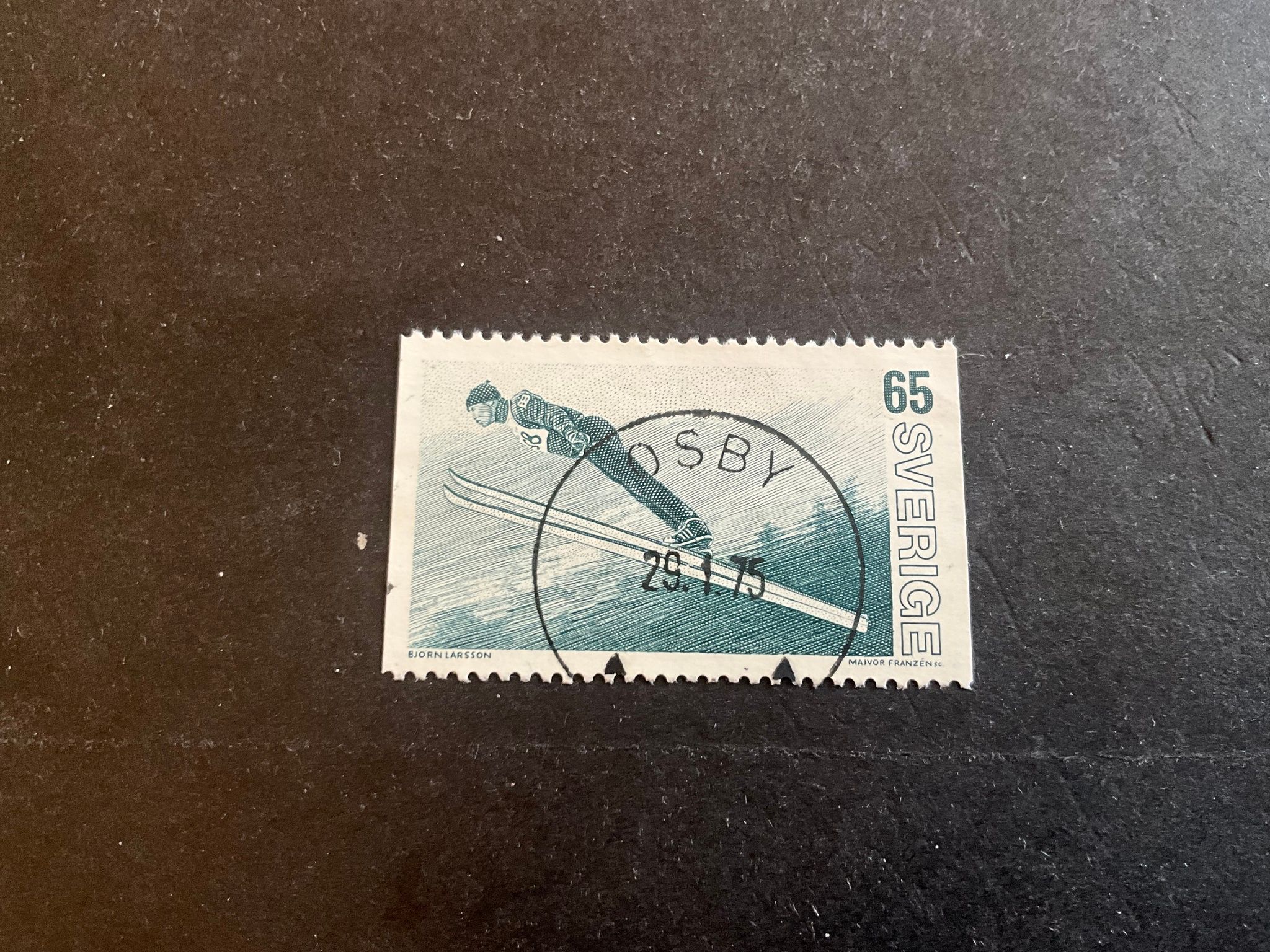 VM på skidor facit nr 853 praktstämplat OSBY