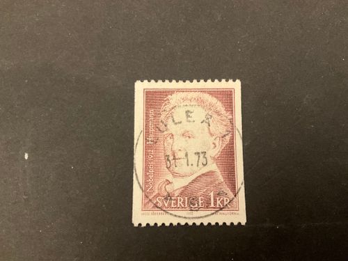 Nobelpris 1912 facit nr 806 lyxstämplat LULEÅ 1