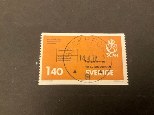 Postgirot 50 år facit nr 908 lyxstämplat BÄCKEFORS