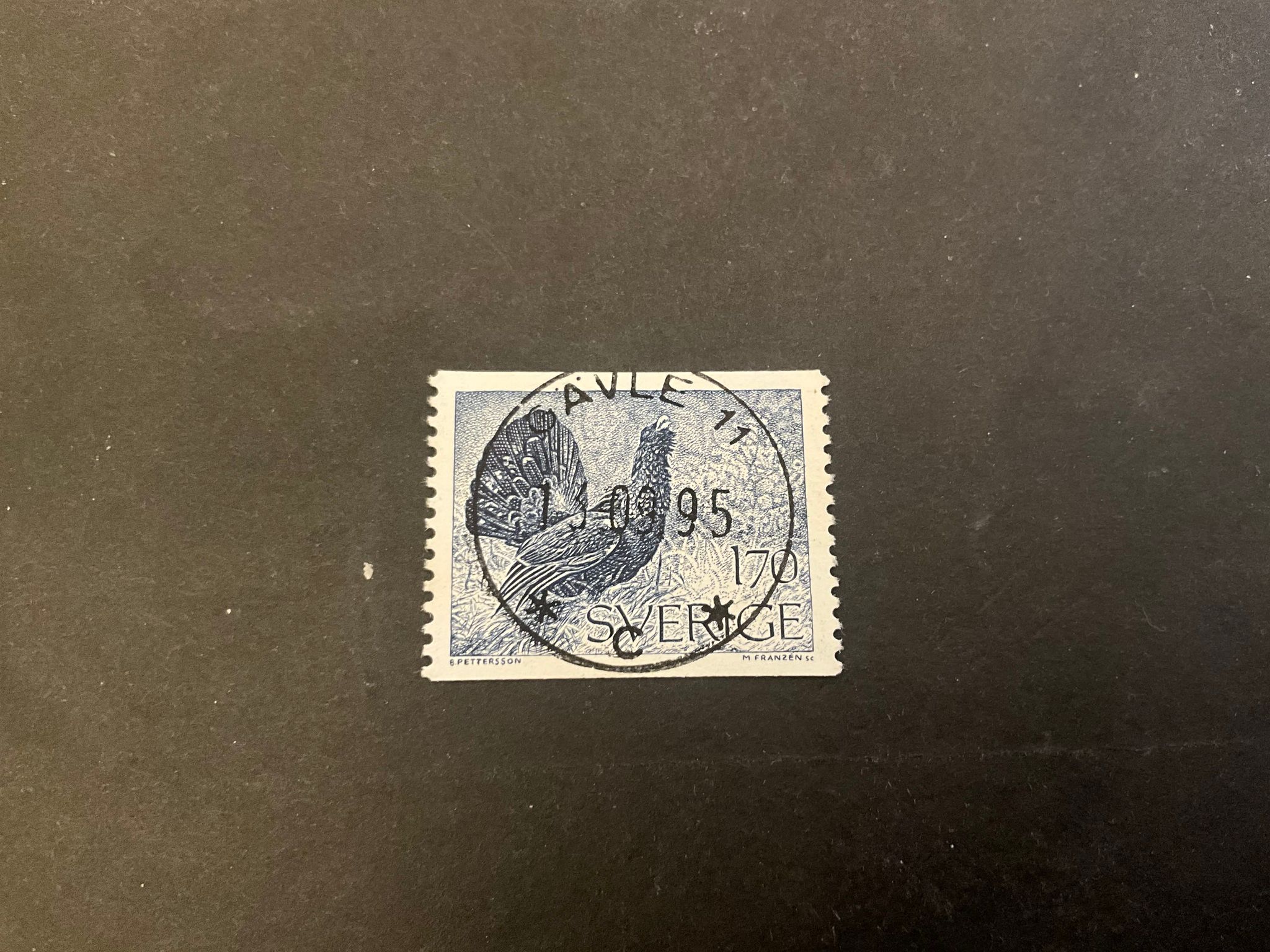 Tjädertupp facit nr 923 lyxstämplat GÄVLE 11