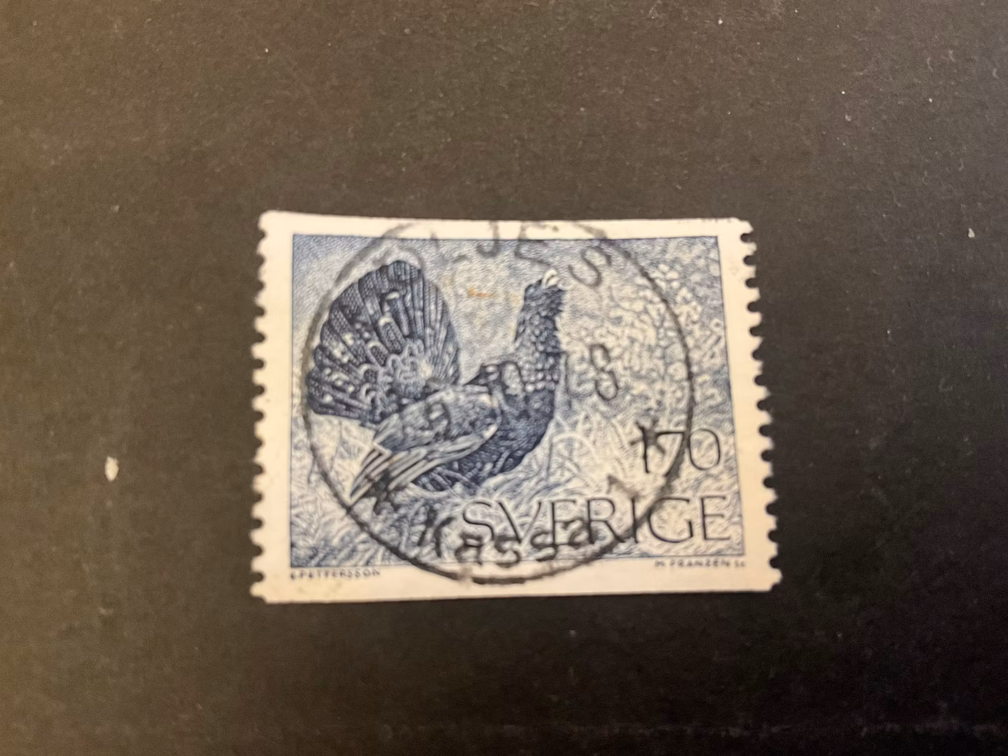 Tjädertupp facit 923 lyxstämplat HÖLJES