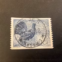 Tjädertupp facit 923 lyxstämplat HÖLJES