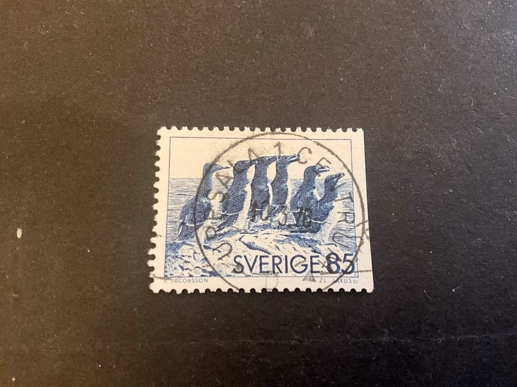 Alkfåglar facit nr 954 B2 lyxstämplat UPPSALA CENTRUM
