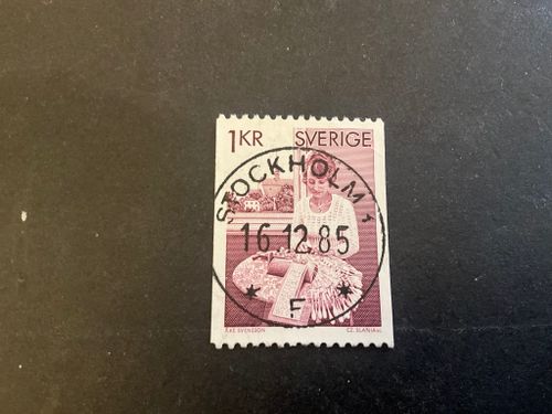 Knypplerska facit nr 955 V2 lyxstämplat STOCKHOLM 1