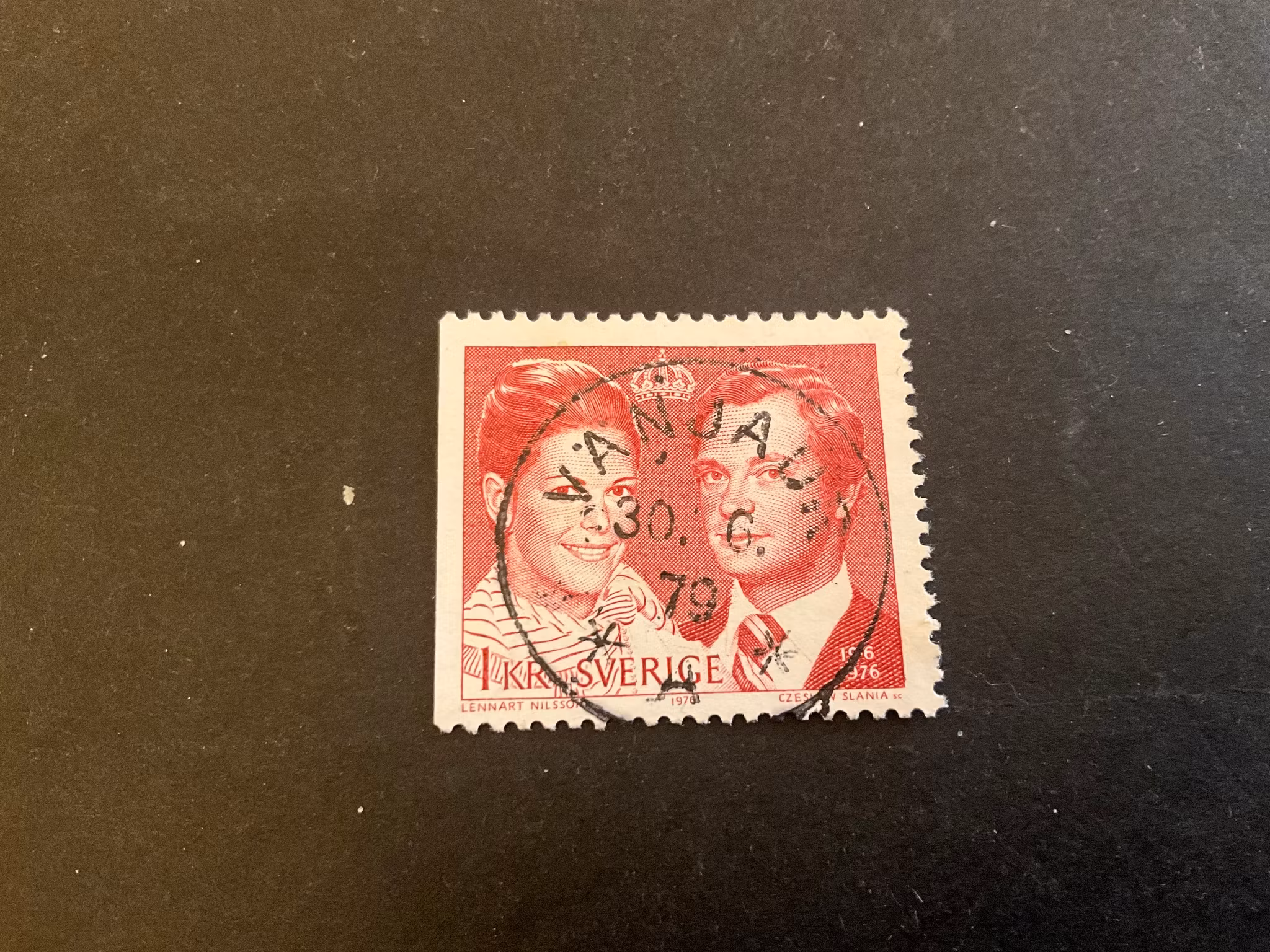 Kungabröllop facit 969 B1 praktstämplat VÄNJAUR, sista dag