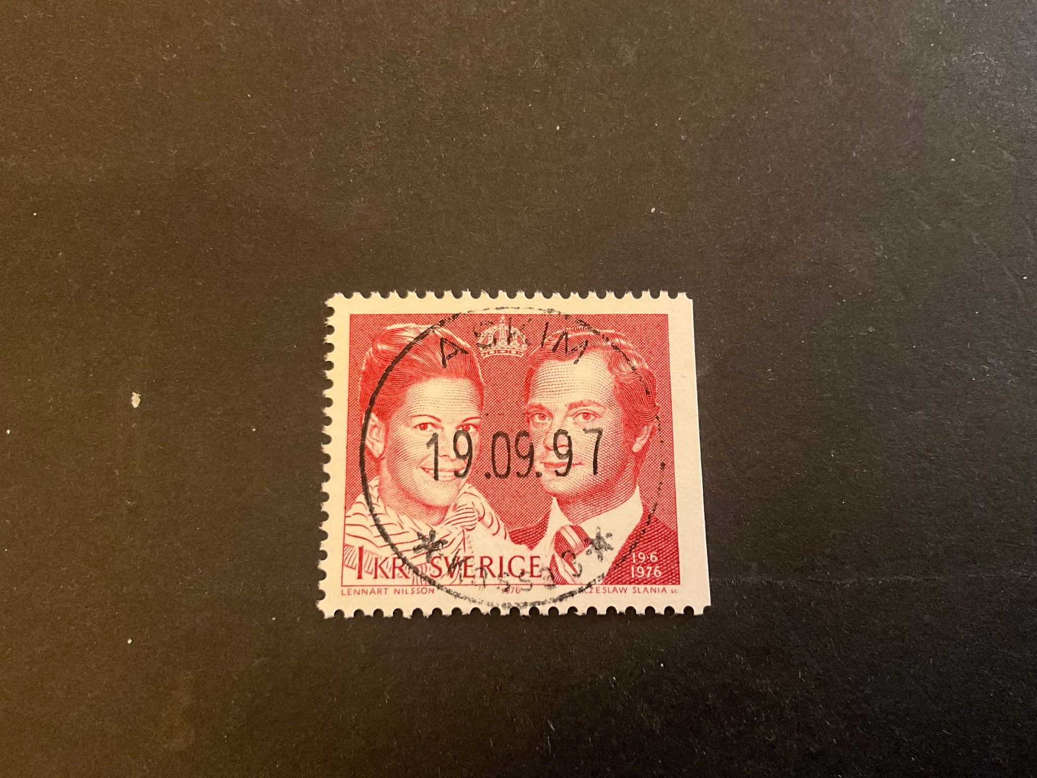 Kungabröllop facit nr 969 B2 lyxstämplat ASKIM