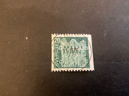 Pilgrimsmärke facit nr 972 lyxstämplat STRÄNGNÄS 1