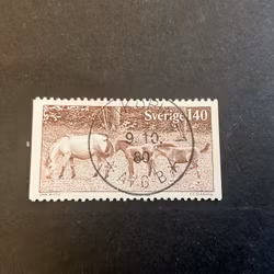 Gotlandsruss facit nr 1010 lyxstämplat JÖNKÖPING 1