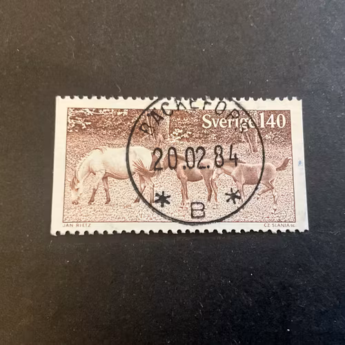 Gotlandsruss facit 1010 lyxstämplat BÄCKEFORS