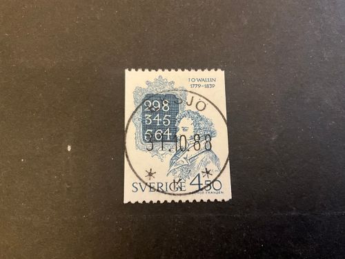 Johan Olof Wallin 200 pr facit nr 1091 lyxstämplat EKSJÖ